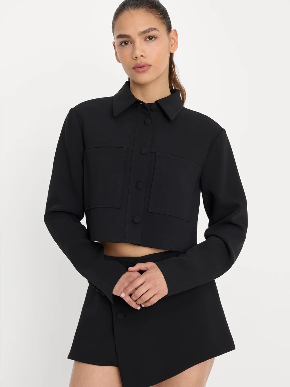 Good American - Luxe Suiting Cropped Jacket